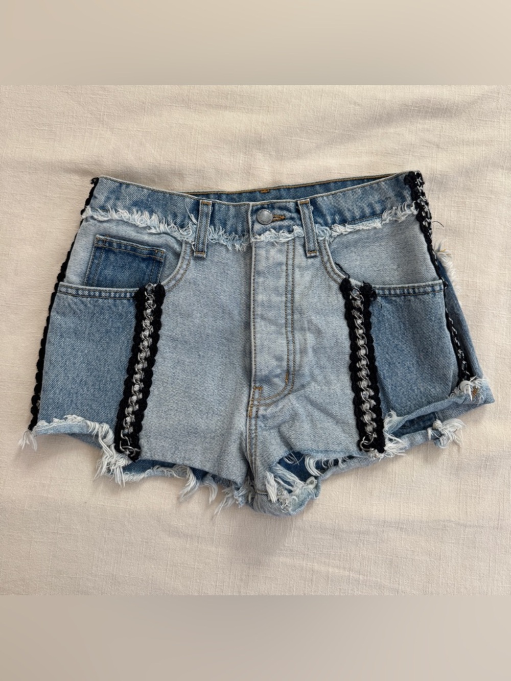 LF Carmar Titiana High Waisted Jean Shorts - Denim Blue, Size 24
